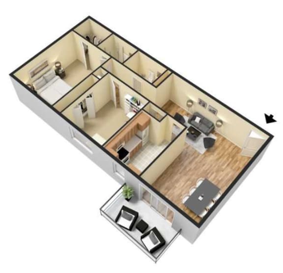 Floor Plans of Milbrook Park Apartments in Baltimore, MD
